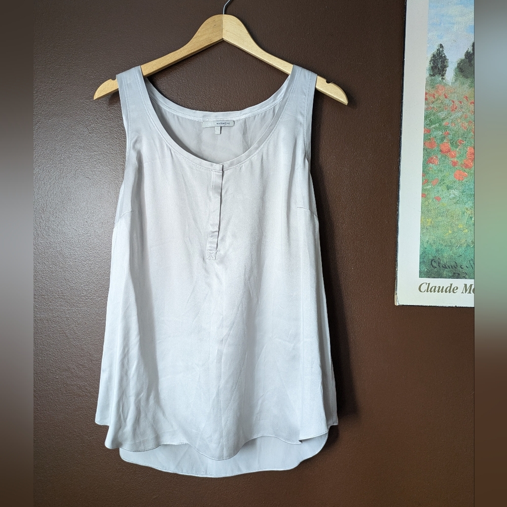 Silver Silk Blouse